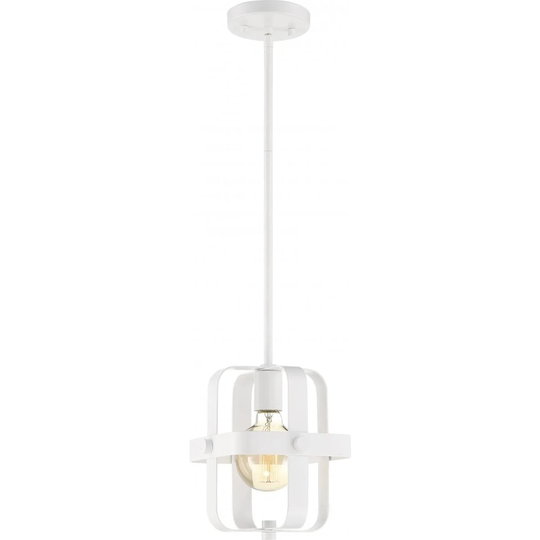 Prana 1-Light Mini Pendant Fixture White Finish