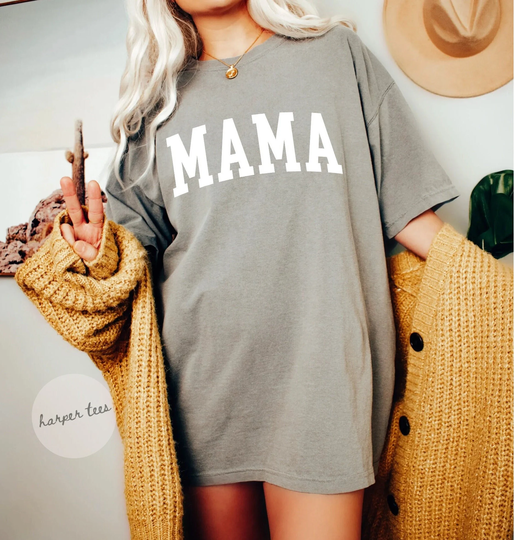 Comfort Colors Mama Shirt, Mom Mommy T-Shirt, Life Girl New Pregnancy Announcement