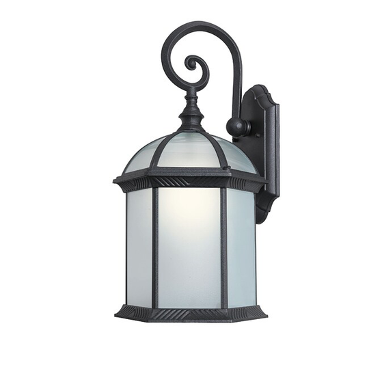Woodbridge Lighting 61032WL-BKP Glenwood 1-light Medium Outdoor Wall Light, Black