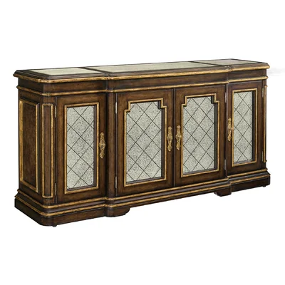 Aria 78'' Wide Mahogany Wood Sideboard