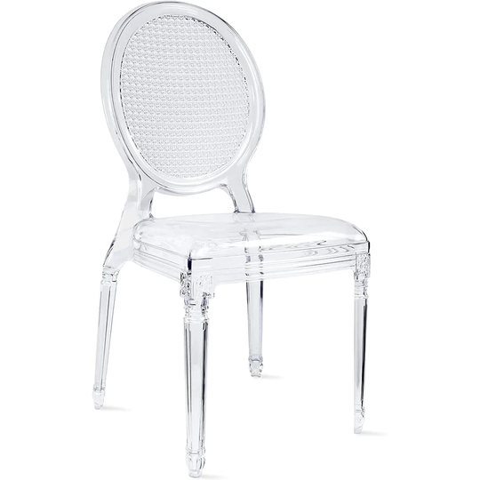 Stacking Lucite Chairs Transparent Chair Dining Room Molded Chair Kitchen Designer Armless Chairs Clear