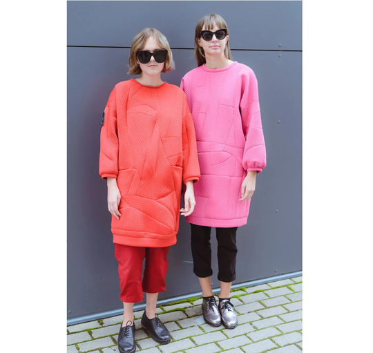 Womens Red Dress/Colorful Tunic/ Straight Dress/ Date Skater Vacation