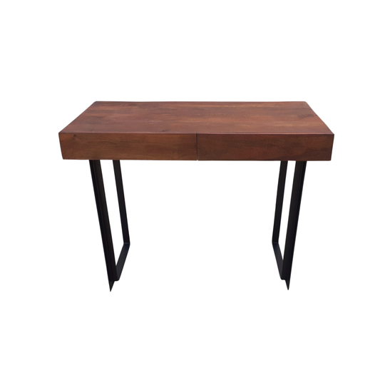 Glide Office Desk 2 Drawer Storage in Walnut finish 39" Wide