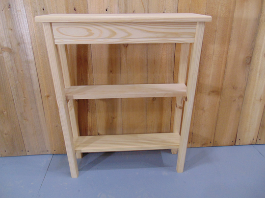 Unfinished 24" Table With Two Shelfs, Console Sofa Foyer, Hall Table, Cottage