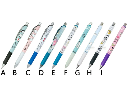 Pentel Energize 0.5mm Mechanical Pencil Animals Penguin Polar Bear Cat Dog Shiba Panda Sloth Hedgehog Avocado Mind Wave Kamio Japan