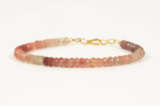 Andesine Bracelet, Natural Ombre Gemstones