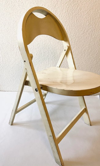 Vintage Folding Chair/Wooden Fun 1980S
