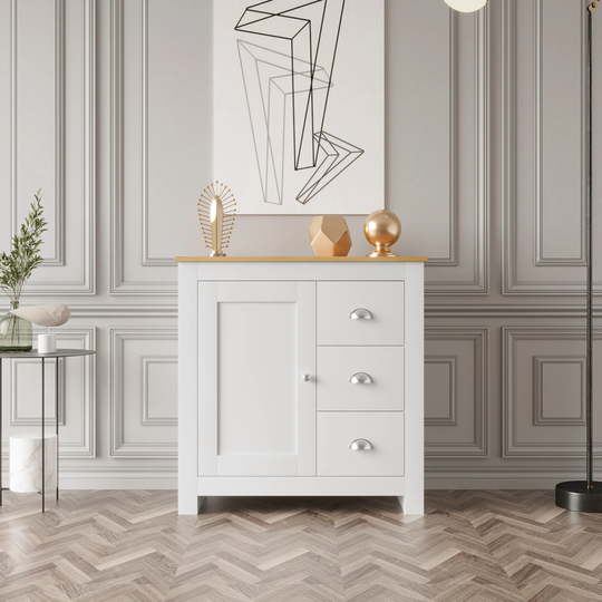 Kitchen Sideboard Cupboard , White High Gloss Dining Room Bu