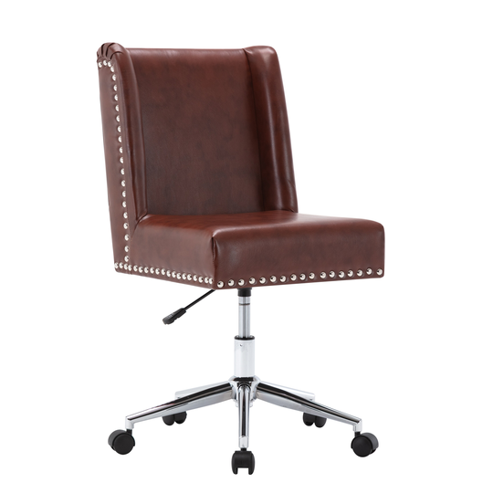 Porthos Home Office Chair, Adjustable Height, 360 Swivel, PU Leather