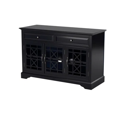 Grodin Solid Wood TV Stand for TVs up to 60" with Fireplace Included