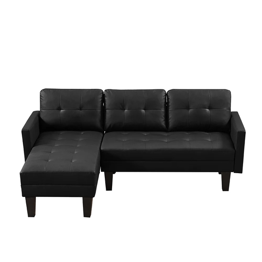 L-shape Sofa Chaise Lounge with Ottoman Bench,Sectional Sofa Bed