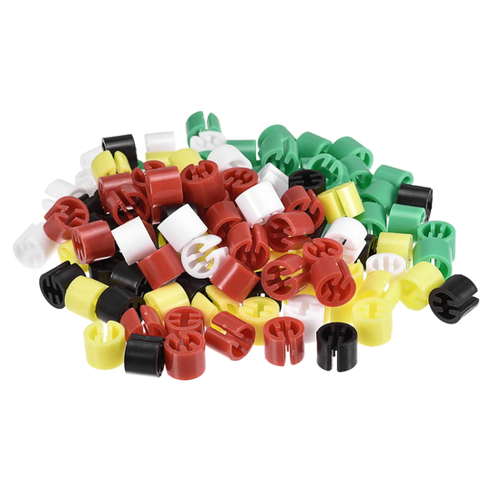 Clothes Hanger Marker Blank Fit 3.5mm Rod for Color Coding 5 Color 200pcs - 5 Color