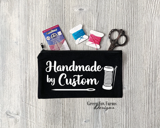 Personalized Embroidery Tool Case, Custom Knitting Notions Bag, Crochet Hook Zipper Pouch, Dpn Storage Bag For Sewing