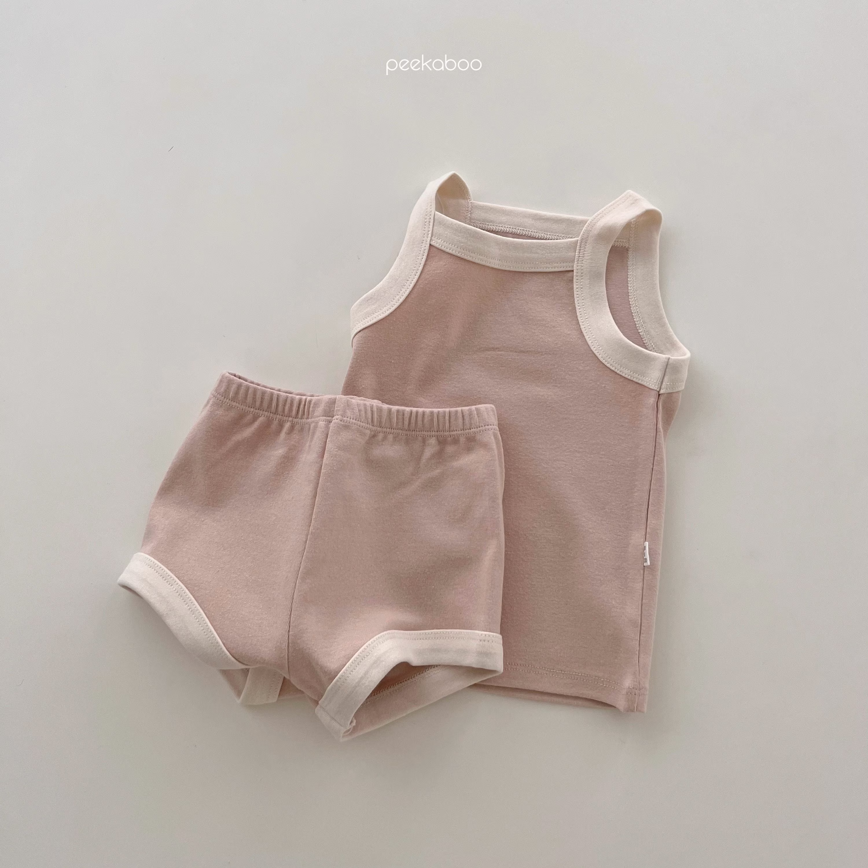 Pastel Color Kids Toddler Cotton Tank Top With Shorts | Sleeveless Colorful Summer Clothing Set |Warm Weather