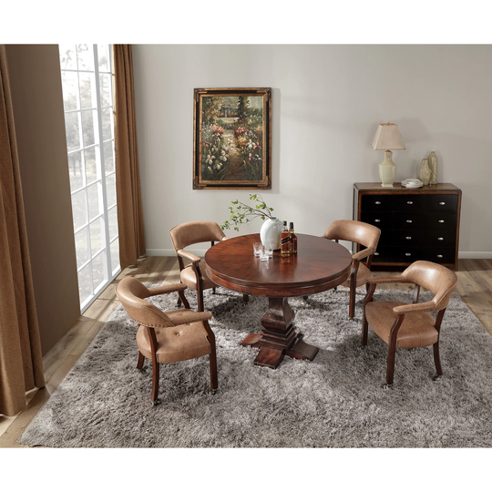 Light Brown High Elastic Office Chair with 4 Wheels