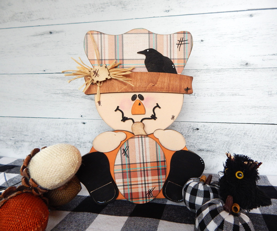 Fall Wood Scarecrow |Thanksgiving Table Decor| Table Sitting Scarecrow| Mantle Thanksgiving