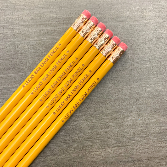 Lucky Bar Exam Pencil Set 6 Engraved Pencils. Future Lawyer, These Are For You. Good Luck You Got This Lawyer Grad Gift