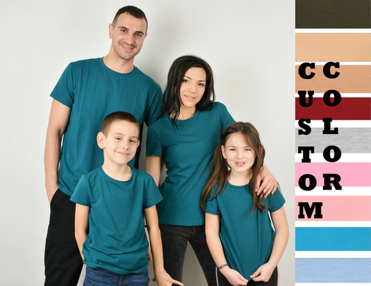 Family Matching Custom Color Shirts, T-Shirts, Customizable Outfit, Tees, Mother's Day
