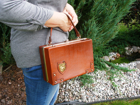 Leather Bag-Purse-Handbag-Brown Satchel-Leather Office Bag-Vintage Satchel-Doctors Purse-Vintage Satchel-Women Purse