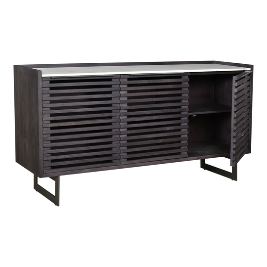 Aurelle Home Palin Marble Top 3-door Modern Sideboard