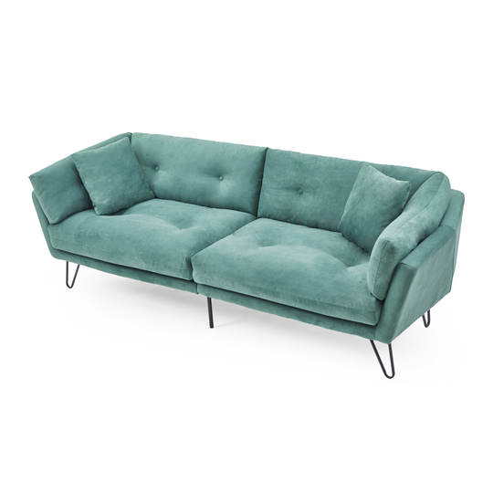 85.8" Chenille Fabric Sofa, L-shape Sectional Sofa
