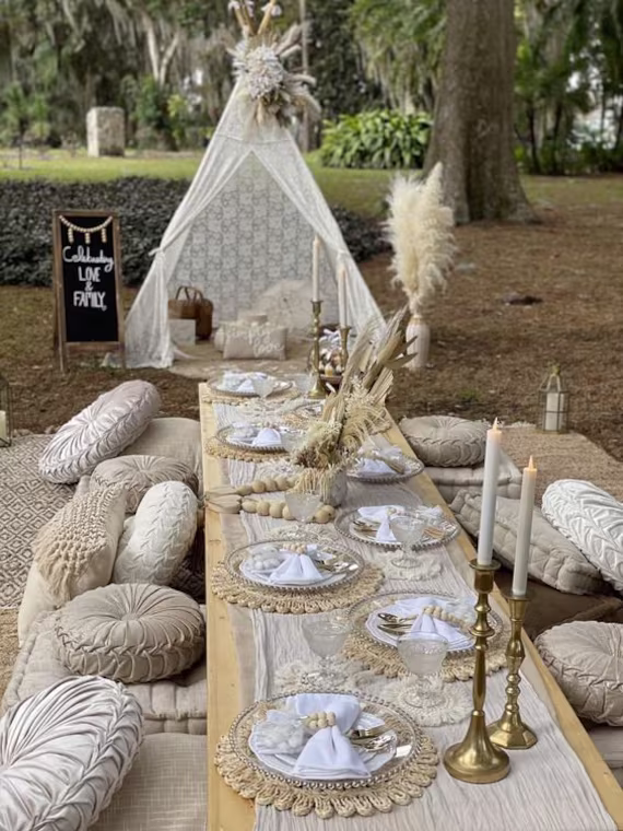 Large, | 31x70Foldable Picnic Table, Boho Luxury Table, Picnic Low Table, Luxury Picnic, Low Fold Table, Woodenoutdoortable