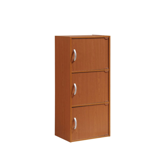 35.5" Cherry Red Multi-Purpose Bookcase with Doors