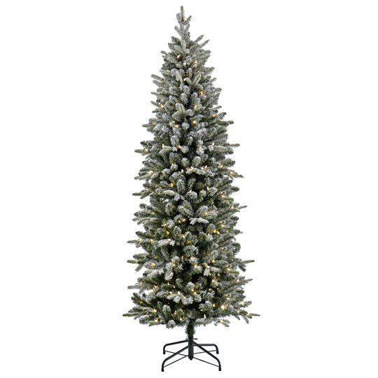 7 ft. Pre-Lit Conger Pine Pencil Slim Tree with LED Lights - 7 ft