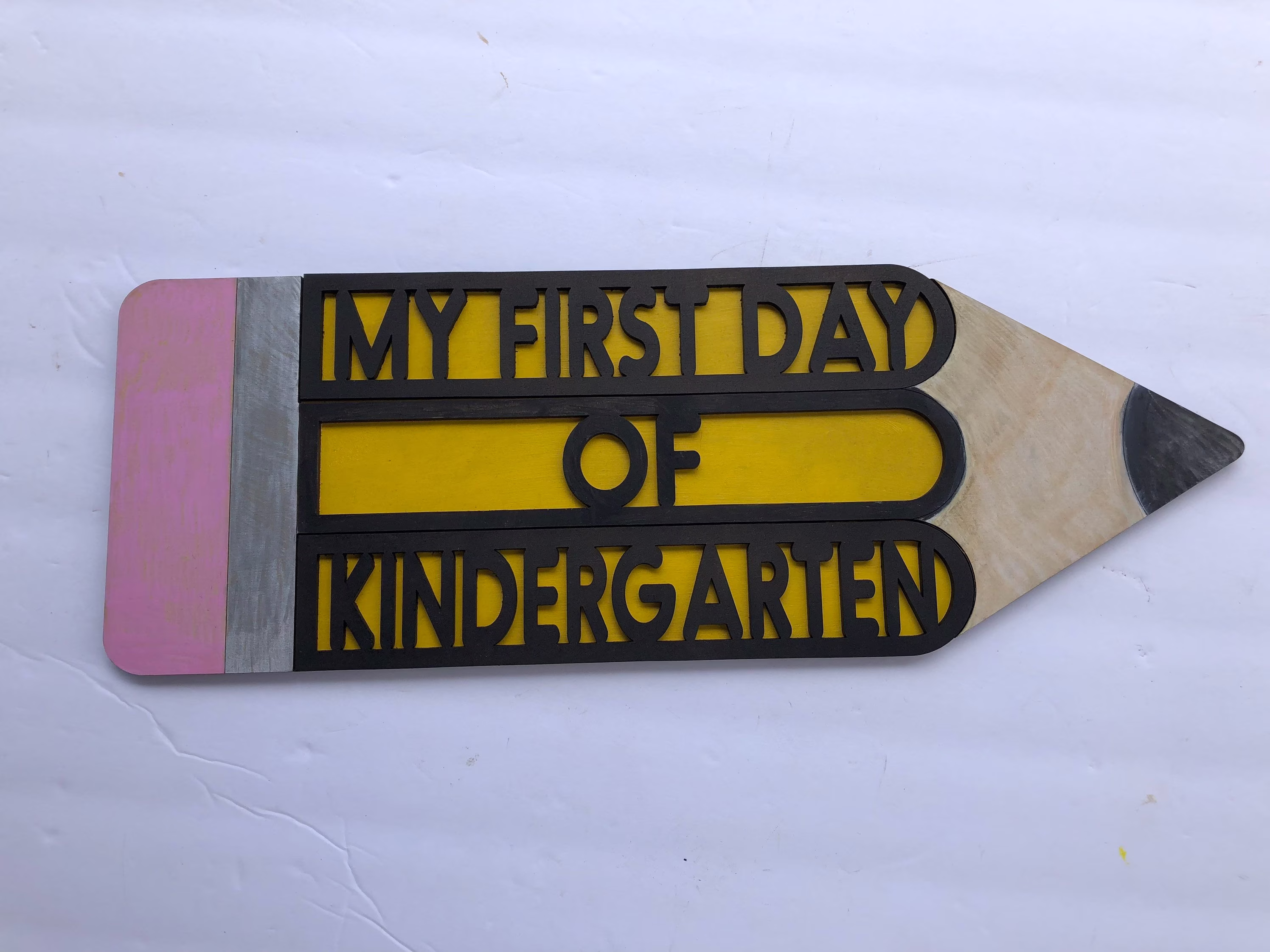 Interchangeable Back To School Pencil Sign - Diy Pencil First Day Of Last Day Kindergarten Through 12Th Grade