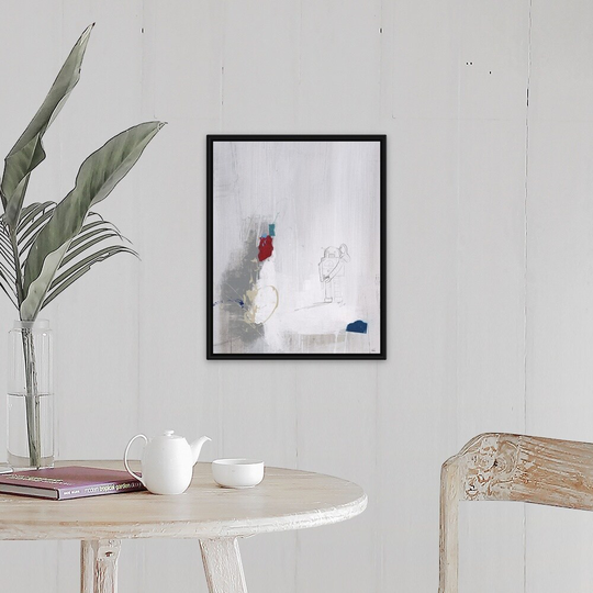 "Across the Block I" Black Float Frame Canvas Art