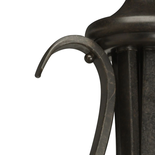 Torino Collection 9-Light Forged Bronze Tea-Stained Glass Transitional Chandelier Light - N/A