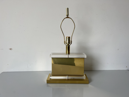 Vintage Brass & Lucite Table Lamp