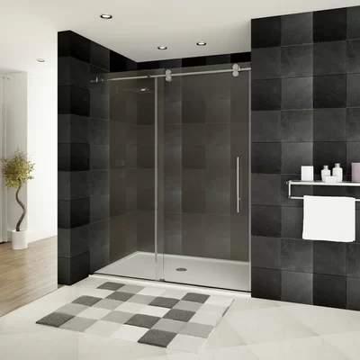 Ultra-D 60'' x 79'' Single Sliding Frameless Shower Door