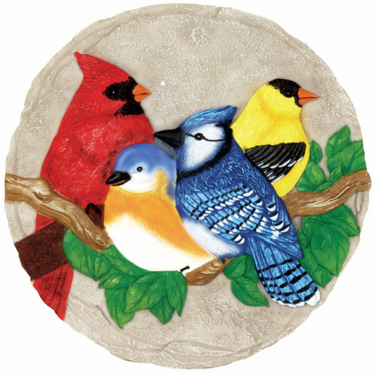 Birds Decorative Garden Stone - Multi-Color