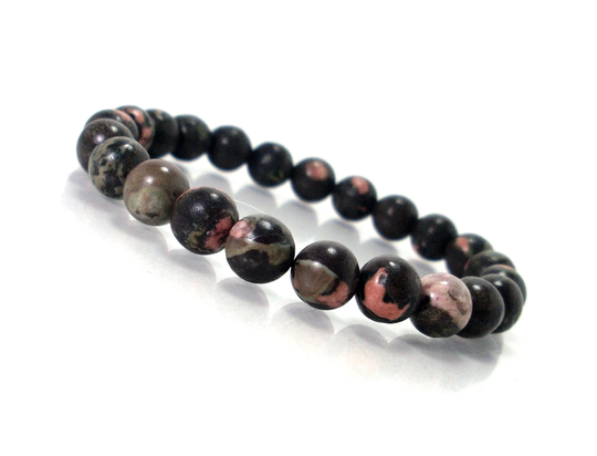 Natural Rhiocite Bracelet 8mm, Rare Gemstone Bracelet, Unisex Women Men Beaded Gift For Him Her +Gift Bag