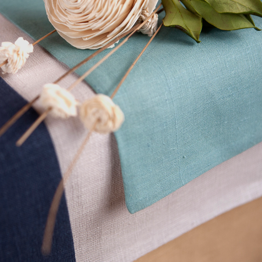 100% Linen Table Runner, Multi-Color Modern Runners, Wedding Natural Farmhouse Boho Table Decor, Rustic Runner