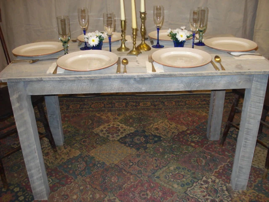 Farmhouse Table, Whitewashed Table | 50" X 27" 30 Or 36"High
