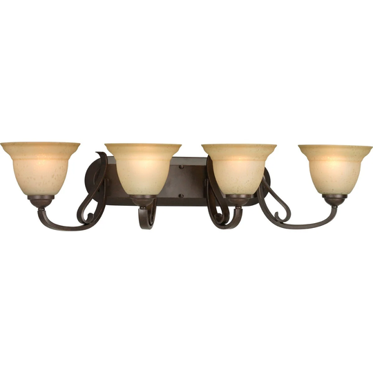 Progress Lighting Bronze Torino Collection 4-light Forged Bronze Bath Light