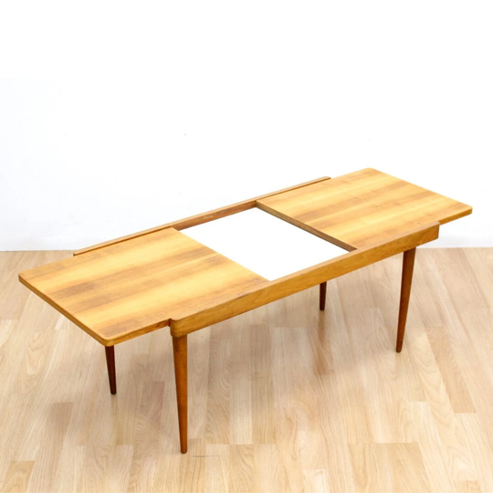 Mid Century Coffee Table Extending Danish Wooden