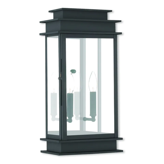 Giuseppe Lighting Two Light Outdoor Wall Lantern Princeton Black - Exact Size