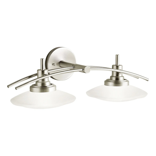 Kichler Lighting Structures Collection 2-light Brushed Nickel Halogen Bath/Vanity Light