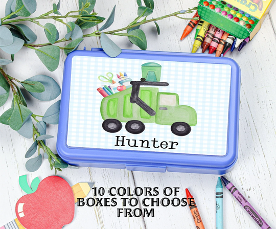 Garbage Truck Pencil Box Personalized | Kids School Supplies Back To