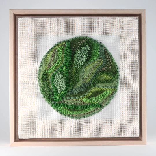 Fiber Art Color Study, Kudzu | 10x10 Rug Hooking, Punching, Needle Felting