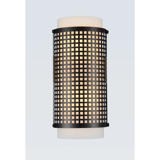 2 Light Wall Sconce with Black Finish