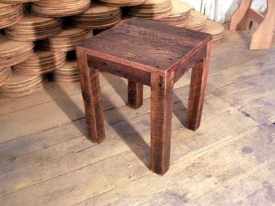 Solid Wood End Table, Parsons Side Nightstand Bedside Rustic Coffee Primitive Table