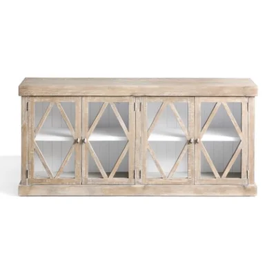 Leflore 76" Wide Pine Solid Wood Sideboard