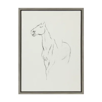Rosalind Wheeler Sylvie Edgar Degas Horse Turned Three Quarters 1880 BW Framed Canvas By The Art Institute Of Chicago