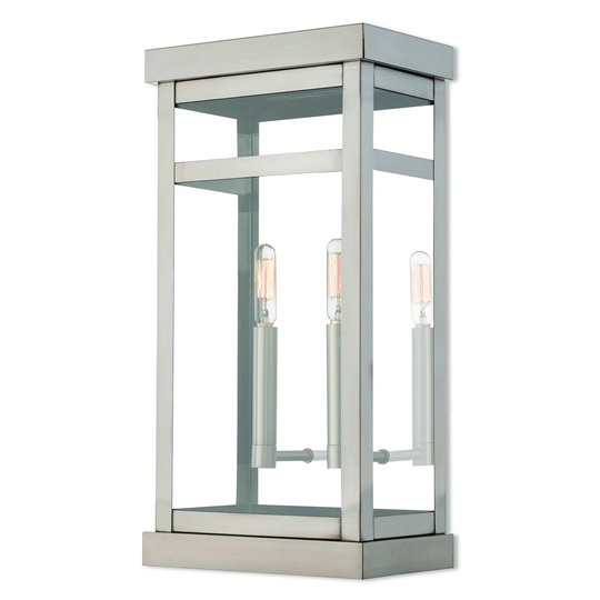 Giuseppe Lighting Two Light Outdoor Wall Lantern Hopewell Brushed N - Exact Size