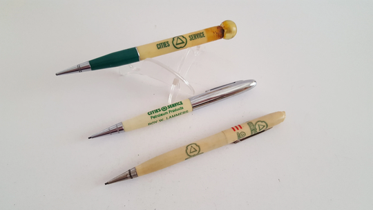 Vintage Circa 1950's Advertising Mechanical Pencils Cities Service Durant, Iowa, Petroleum Products, Roy Lammers