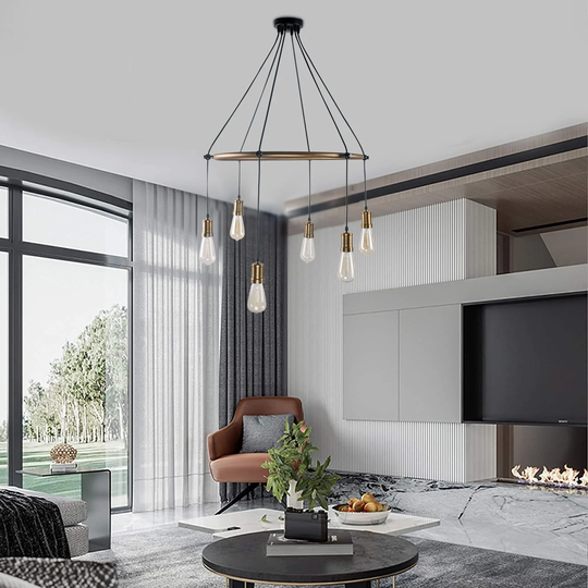 Modern 27-inch Copper Pendant Light